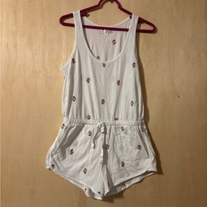 Spiritual gangster White Floral Sleeveless Romper medium